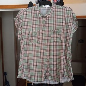 Eden & Olivia Plaid Button Up Shirt